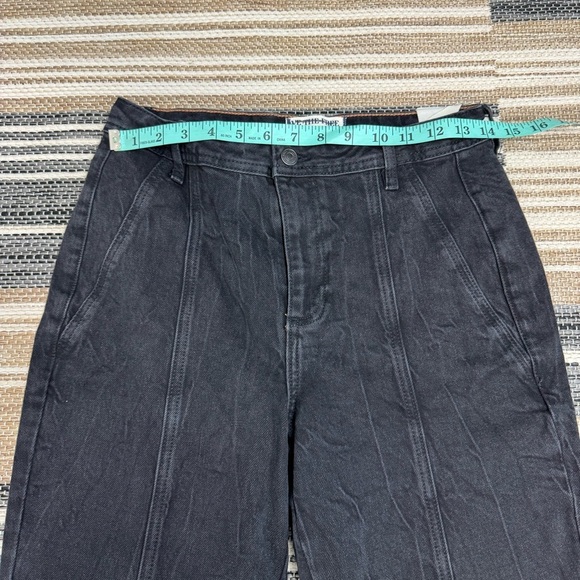 Free People We The Free Crvy Mona High Rise Flare Jeans Zip Fly Black Size 28 - Picture 11 of 14